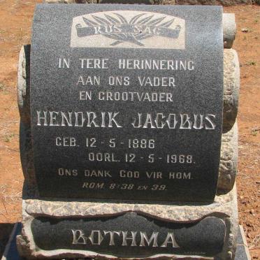 BOTHMA Hendrik Jacobus 1886-1968