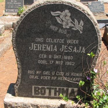 BOTHMA Jeremia Jesaja 1880-1962