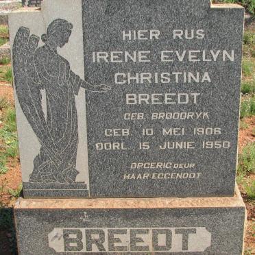 BREEDT Irene Evelyn Christina nee BROODRYK 1906-1950