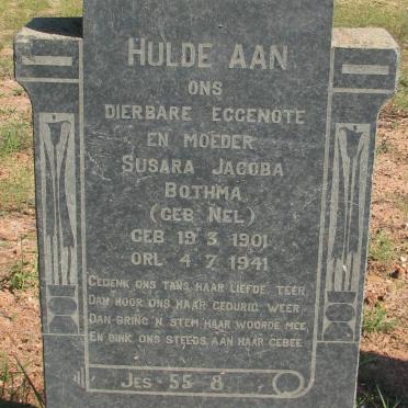 BOTHMA Susara Jacoba nee NEL 1901-1941