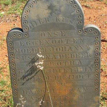 BEER Johanna Susanna, de nee BOTHA 1868-1930