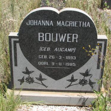 BOUWER Johanna Magrietha nee AUCAMP 1893-1985
