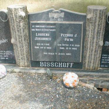 BISSCHOFF Lourens Johannes 1891-1966 &amp; Petrus J. nee BOTHA 1908-1985