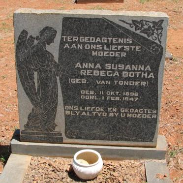 BOTHA Anna Susanna Rebecca nee VAN TONDER 1896-1947