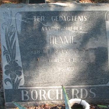 BORCHERDS Hennie nee DU PREEZ 1912-1969