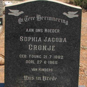 CRONJE Sophia Jacoba nee YOUNG 1882-1965