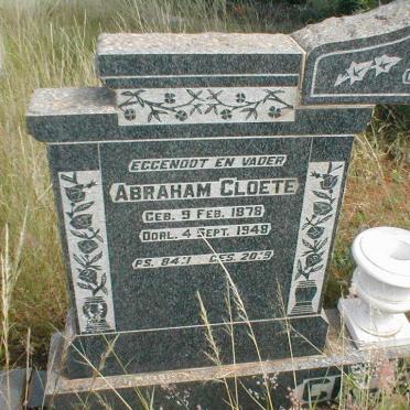 CLOETE Abraham 1878-1948 &amp; Johanna Susanna Maria SCHEEPERS 1884-