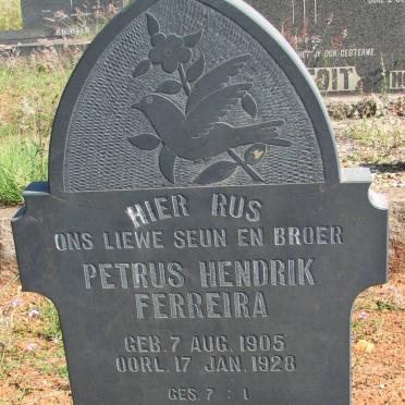 FERREIRA Petrus Hendrik 1905-1928