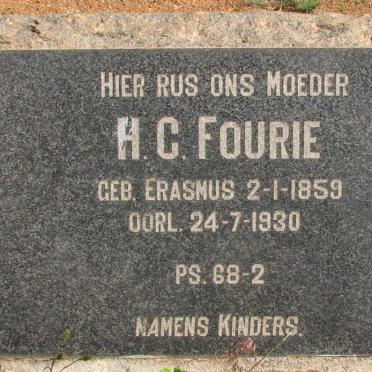 FOURIE H.C. nee ERASMUS 1859-1930