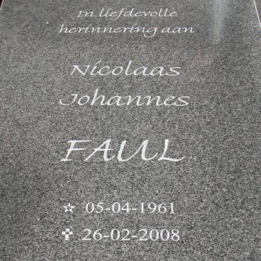 FAUL Nicolaas Johannes 1961-2008