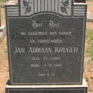 KRUGER Jan Adriaan 1903-1966