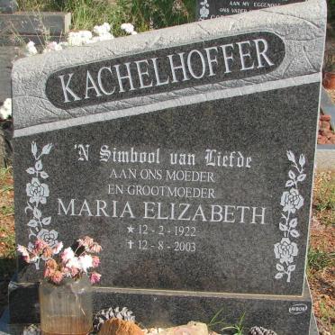 KACHELHOFFER Maria Elizabeth 1922-2003