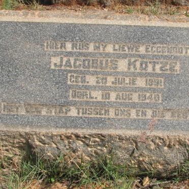 KOTZE Jacobus 1871-1940