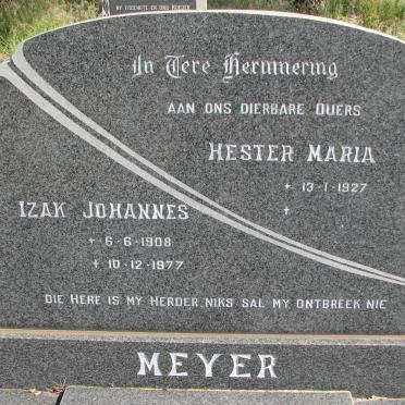 MEYER Izak Johannes 1908-1977 &amp; Hester Maria 1927-