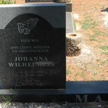 MANS Christian Christoffel 1899-1965 &amp; Johanna Wilhelmina PRETORIUS 1904-1981