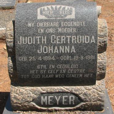 MEYER Judith Gertruida Johanna 1894-1961