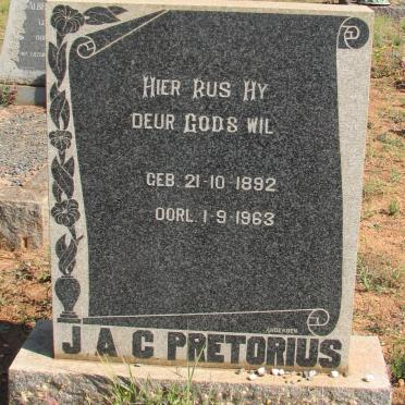 PRETORIUS J.A.C. 1892-1963