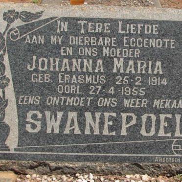 SWANEPOEL Johanna Maria nee ERASMUS 1914-1955