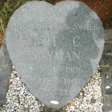 SNYMAN Gert C. 1906-1969