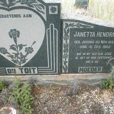 TOIT Hendrik Jacobus, du 1885-1954 &amp; Janetta Hendrika 1887-1962