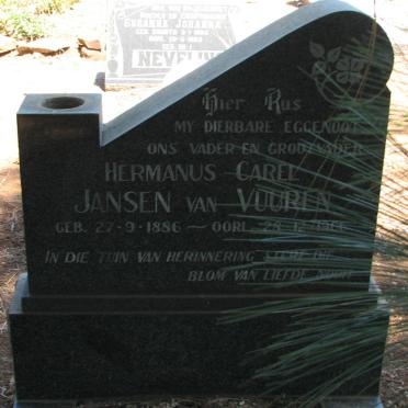 VUUREN Hermanus Carel, Jansen van 1886-1966