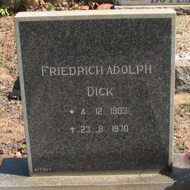 DICK Friedrich Adolph 1903-1970