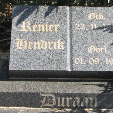 DURAAN Renier Hendrik 1914-1997