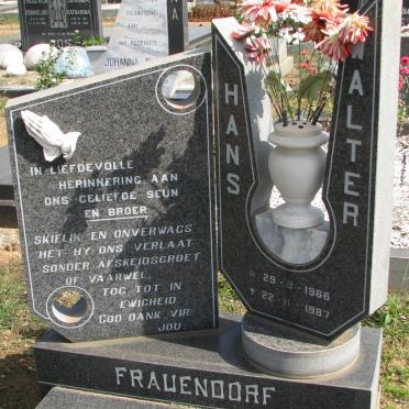 FRAUENDORF Hans Walter 1966-1987