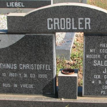 GROBLER Marthinus Christoffel 1907-1990 &amp; Salomina Maria Johanna nee GEY VAN PITTIUS 1916-1976