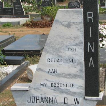 GROENEWALD Johanna C.W. 1938-1985
