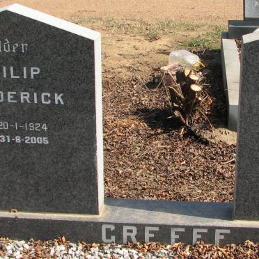 GREEFF Philip Frederick 1924-2005 &amp; Martha Elizabetha 1941-1985