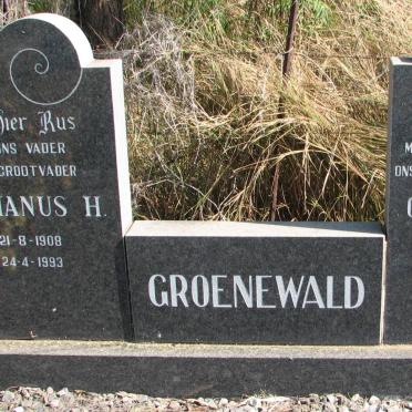GROENEWALD Hermanus H. 1908-1993 &amp; Gertruide J. de BEER 1910-1980