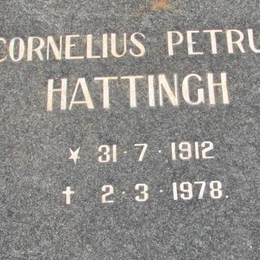 HATTINGH Cornelius Petrus 1912-1978