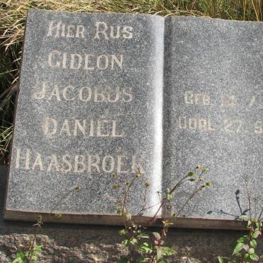 HAASBROEK Gideon Jacobus Daniel 1879-1969