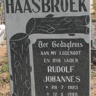 HAASBROEK Rudolf Johannes 1923-1980