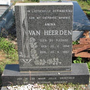 HEERDEN Anina, van nee du PLESSIS 1954-1982