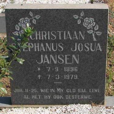 JANSEN Christiaan Stephanus Josua 1896-1979