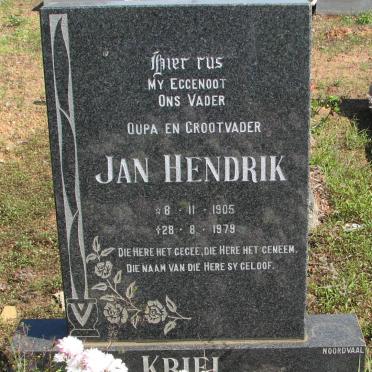 KRIEL Jan Hendrik 1905-1979