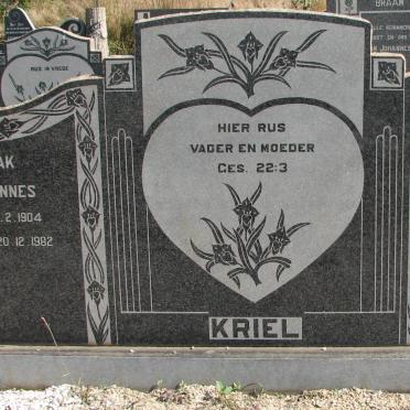 KRIEL Isak Johannes 1904-1992 &amp; Martha Jacoba BUITENDAG 1904-1975