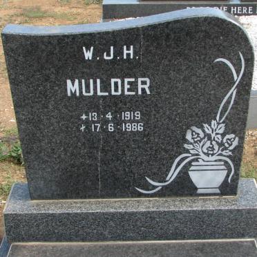 MULDER W.J.H. 1919-1986