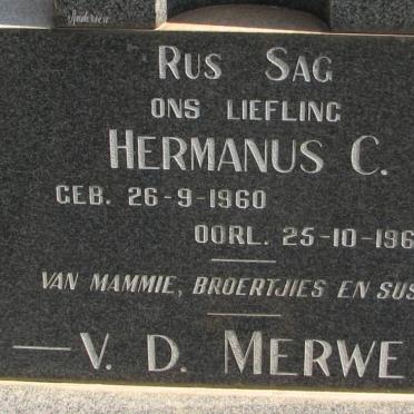 MERWE Hermanus C., van der 1960-1968