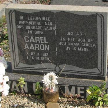 MERWE Carel Aaron, van der 1913-1993