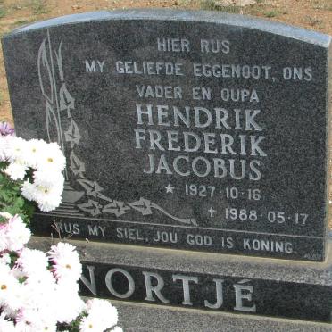 NORTJE Hendrik Frederik Jacobus 1927-1988