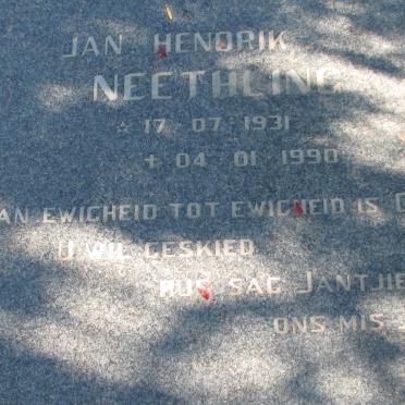 NEETHLING Jan Hendrik 1931-1990