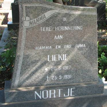 NORTJE Liekie 1917-1991