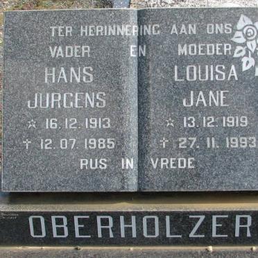 OBERHOLZER Hans Jurgens 1913-1985 &amp; Louisa Jane 1919-1993