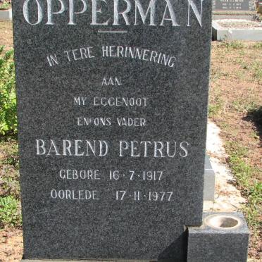 OPPERMAN Barend Petrus 1917-1977