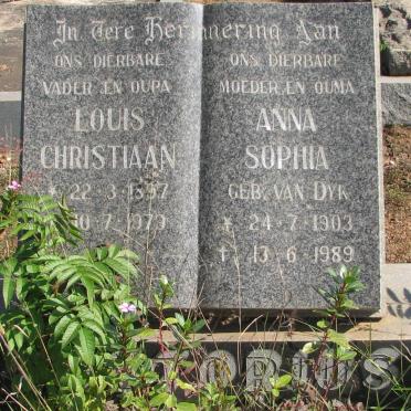 PRETORIUS Louis Christiaan 1897-1979 &amp; Anna Sophia VAN DYK 1903-1989