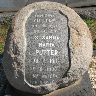 PUTTER Jan Dirk 1913-1971 &amp; Susanna Maria 1911-1996