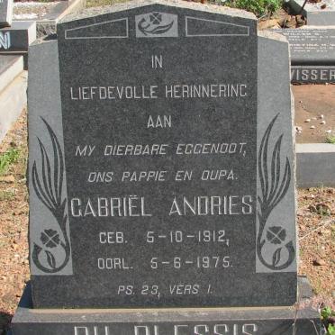 PLESSIS Gabriel Andries, du 1912-1975